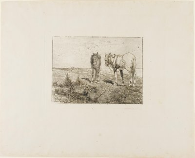 馬の休息 作： Giovanni Fattori