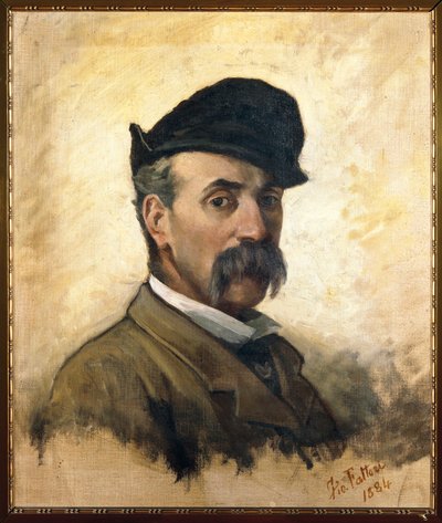 イタリア、フィレンツェ、59歳の自画像 作： Giovanni Fattori