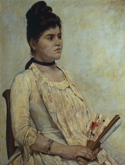 義理の娘ジュリア・マリネッリの肖像 作： Giovanni Fattori