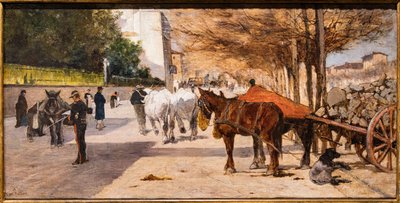 フィレンツェのアメデオ王子通り 作： Giovanni Fattori
