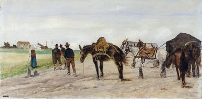 ローマの田園風景 作： Giovanni Fattori