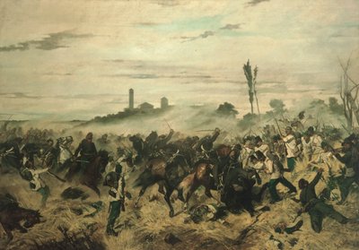 モンテベロの戦い 作： Giovanni Fattori