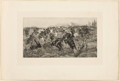 騎兵突撃 作： Giovanni Fattori