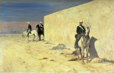 時計（白い壁）、1871年頃（パネル） 作： Giovanni Fattori