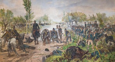 クストーザの戦い 作： Giovanni Fattori