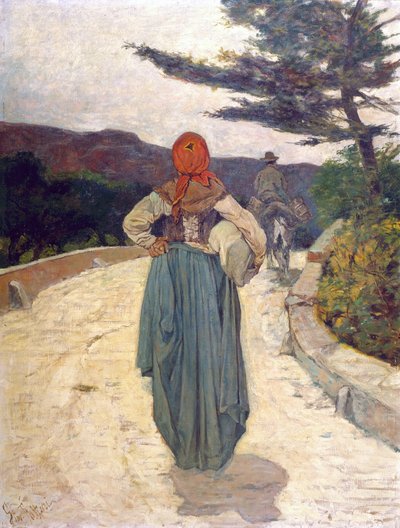 白い道 1887年頃 油彩・カンヴァス 作： Giovanni Fattori