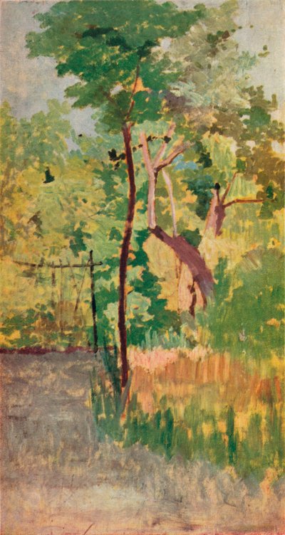木と木道、19世紀 作： Giovanni Fattori
