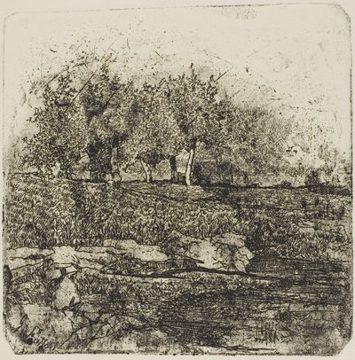 草原の木々 作： Giovanni Fattori