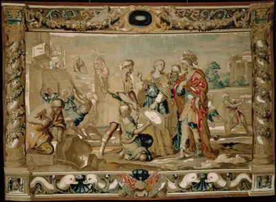 ディド、カルタゴの要塞の設計図をエネアスに見せる 作： Giovanni Francesco (1610 62) Romanelli
