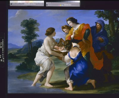 モーセの発見（キャンバスに油彩） 作： Giovanni Francesco (1610 62) Romanelli