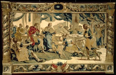 アイネイアスの息子に変装したキューピッドが、ディドに贈り物を贈る。 作： Giovanni Francesco (1610 62) Romanelli