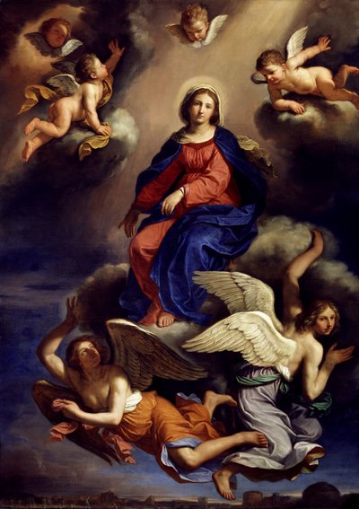 処女の仮定、1650 作： Giovanni Francesco Barbieri