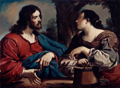 キリストとサマリアの女、1620年頃 作： Giovanni Francesco Barbieri