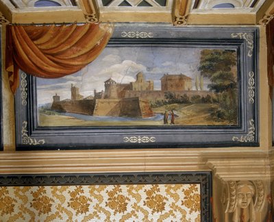 建物のある田園風景 作： Giovanni Francesco Barbieri