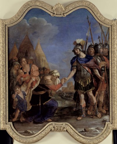 Coriolanusの前のVolumnia、1643年 作： Giovanni Francesco Barbieri