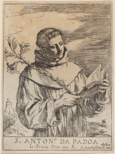 パドヴァの聖アントニオ 作： Giovanni Francesco Barbieri, called Guercino