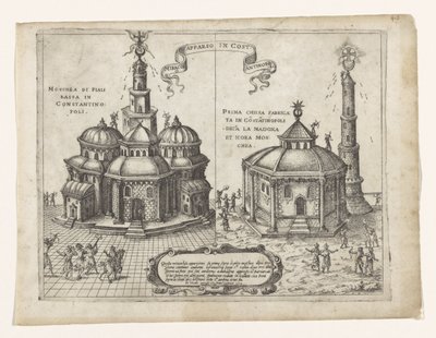 コンスタンティノープルで起きたキリスト教の奇跡 Costantinopolis の Miracolo apparso (オブジェクトのタイトル) 作： Giovanni Francesco Camocio