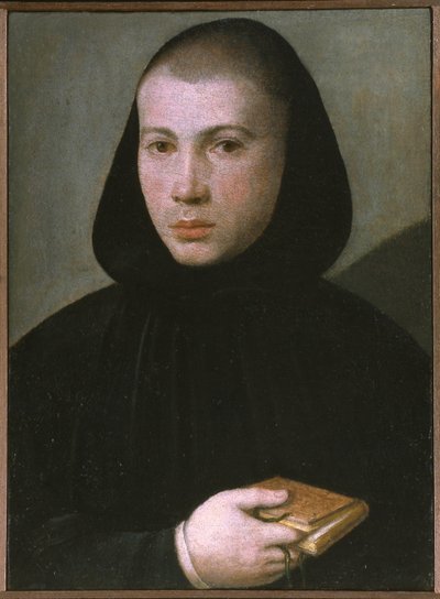 若いベネディクト会の僧侶、16世紀の前半の肖像画 作： Giovanni Francesco Caroto