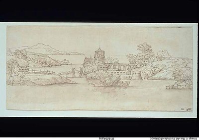 城のある風景 作： Giovanni Francesco Grimaldi