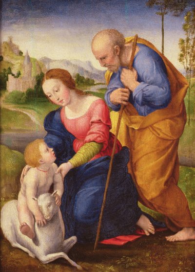 子羊の聖家族 作： Giovanni Francesco Penni