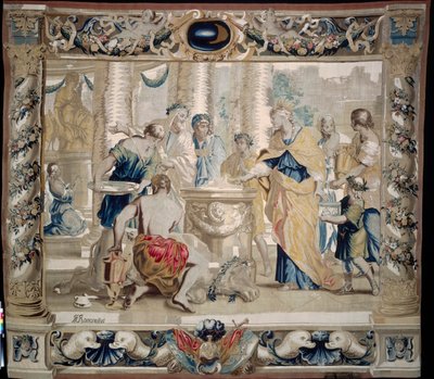 ディドは結婚の女神、1679年にジュノに犠牲を捧げる。 作： Giovanni Francesco Romanelli