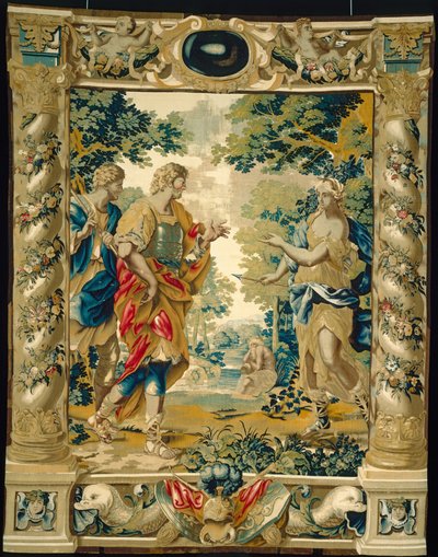 ヴィーナスは、1679年にアエネアスと彼の友人アハテスにカルタゴに行くように言います 作： Giovanni Francesco Romanelli