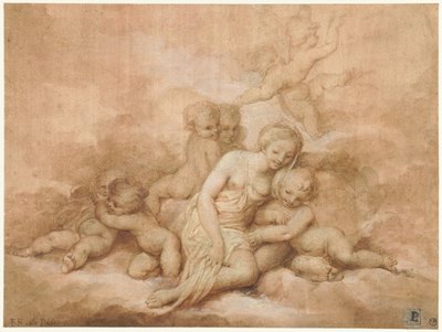 子供を持つ女性 作： Giovanni Francesco Romanelli