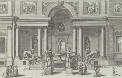 ヴィラ・メディチの庭にあるマーキュリーの噴水...、1691年以降。 作： Giovanni Francesco Venturini