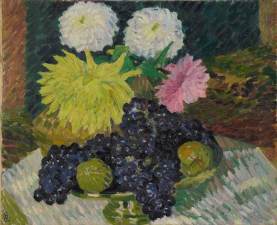 ダリアとブドウ、1908 年。 作： Giovanni Giacometti