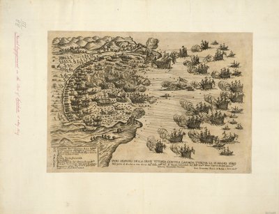 1649年5月15日、アジアのフォッキエ港にて。1649年5月15日 アジアのフォッキエ港で17.ベネチアのセレマ・レアのガニが、同ガレオン船の船長エクモ・ジアモ・リウアを指揮した。 作： Giovanni Giacomo De Rossi