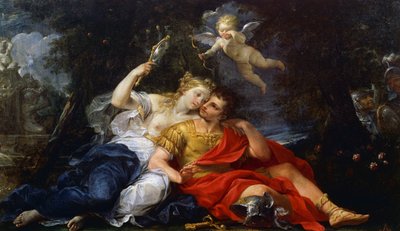 ジョバン・ジョゼッフォ・ダル・ソーレ画「リナルドとアルミーダ 作： Giovanni Gioseffo da Sole