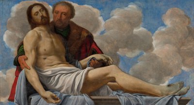 キリストとアリマタヤのヨセフ 作： Giovanni Girolamo Savoldo