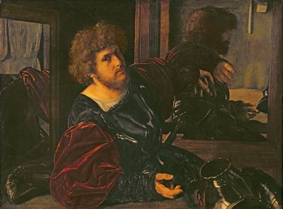 ベルナルド・ディ・サッラの肖像（パネルに油彩） 作： Giovanni Girolamo Savoldo