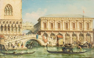 ドージェ宮殿、ため息橋、刑務所の眺め 作： Giovanni Grubacs