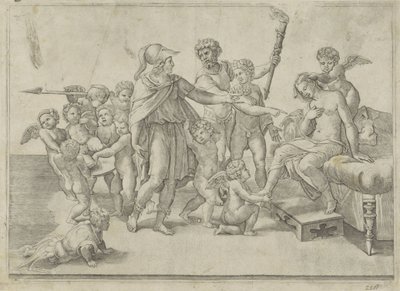 アレクサンダーとロクサーナの結婚式 作： Giovanni Jacopo Caraglio (attributed to)