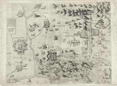 パルマノヴァ包囲戦の地図 作： Giovanni Justo