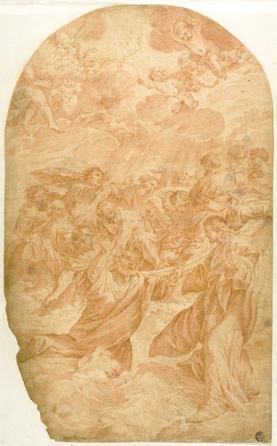 水の上を歩くように聖ペテロを召喚するキリスト 作： Giovanni Lanfranco