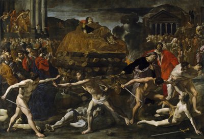 ローマ皇帝の葬式火葬式 作： Giovanni Lanfranco