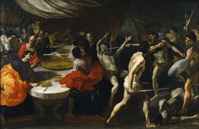 剣闘士は宴会で戦います 作： Giovanni Lanfranco