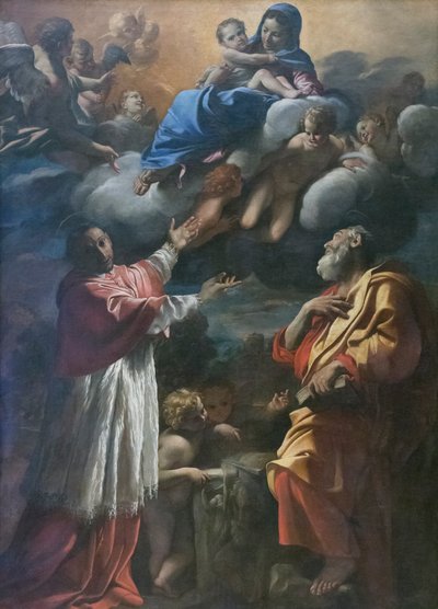 Madonna and Child with St. Charles Borromeo and St. Bartholomew 作： Giovanni Lanfranco