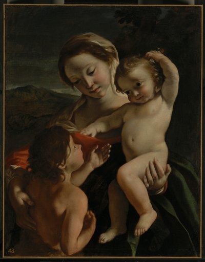聖母子と洗礼者ヨハネ 作： Giovanni Lanfranco