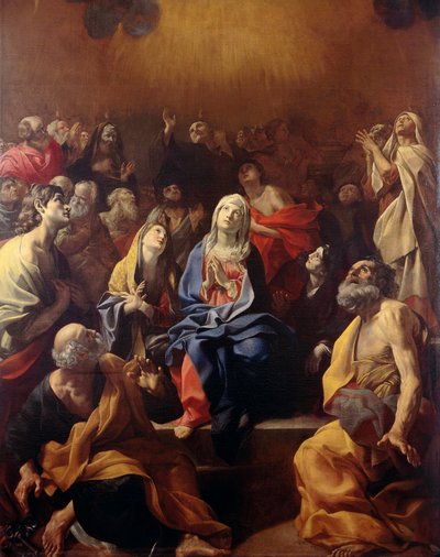 ジョヴァンニ・ランフランコ（1582-1647）の「聖霊降臨祭」、油彩・キャンバス、373x241cm 作： Giovanni Lanfranco