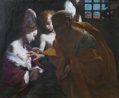 São Pedro curando santa Agatha na prisão 作： Giovanni Lanfranco