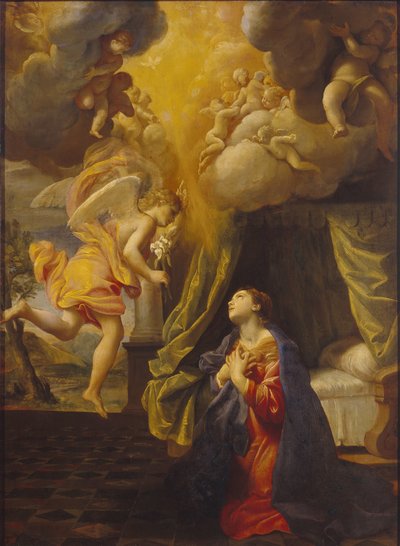 受胎告知、c。 1615年。 作： Giovanni Lanfranco