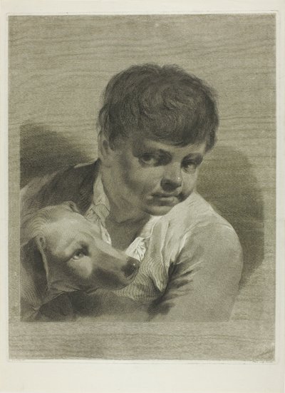 犬を連れた少年 作： Giovanni Marco Pitteri