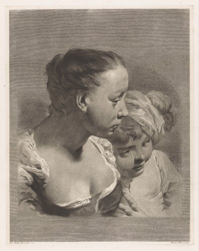 女の子と男の子の胸像 作： Giovanni Marco Pitteri
