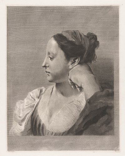 若い女性の肖像画 作： Giovanni Marco Pitteri