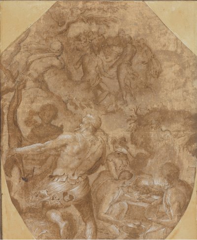 ガラスの発見、約。 1570-72。 作： Giovanni Maria Butteri