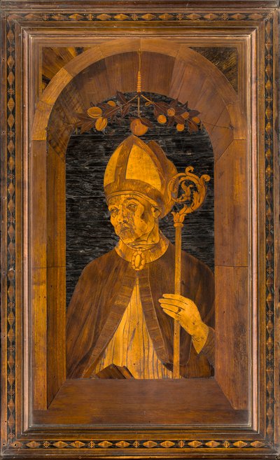 1484年にジョヴァンニ・マリア・プラティナによって象嵌されたリグナイ派の聖歌隊（Stallo Superiore, Sant