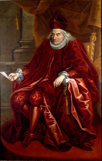 オベルト・デッラ・トーレ（1617-1691）の肖像 1689年から1691年にかけてのジュネスのドージェ。マリア・デッレ・ピアーネ（1660-1745）による絵画 1690-1691年 薄暗い。230x153 cm 個人蔵 succession Luigi Cattaneo Adorno ©Luisa Ricciarini/Leemage 作： Giovanni Maria delle called Mulinaretto Piane